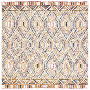Aspen 811 Bohemian Hand Tufted 100% Wool Pile Rug Ivory / Rust