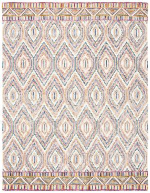Aspen 811 Bohemian Hand Tufted 100% Wool Pile Rug Ivory / Rust