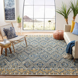 Aspen 822 Bohemian Hand Tufted 100% Wool Pile Rug Blue / Gold