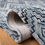 Aspen 823 Bohemian Hand Tufted 100% Wool Pile Rug Grey / Blue