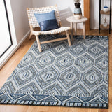 Aspen 823 Bohemian Hand Tufted 100% Wool Pile Rug Grey / Blue