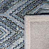 Aspen 823 Bohemian Hand Tufted 100% Wool Pile Rug Grey / Blue