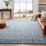 Aspen 823 Bohemian Hand Tufted 100% Wool Pile Rug Grey / Blue