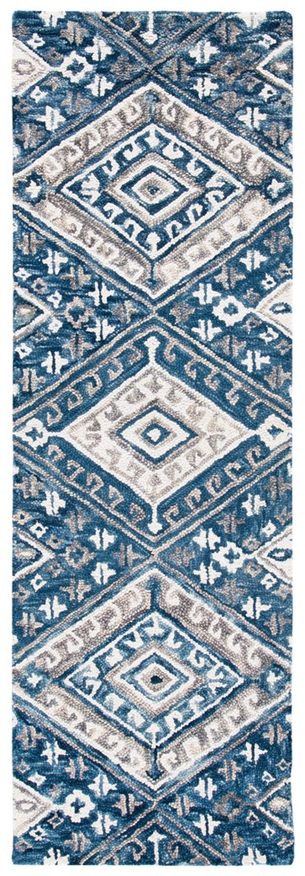 Aspen 825 Bohemian Hand Tufted 100% Wool Pile Rug Grey / Ivory