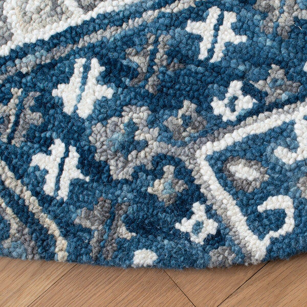 Aspen 825 Bohemian Hand Tufted 100% Wool Pile Rug Grey / Ivory