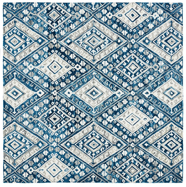 Aspen 825 Bohemian Hand Tufted 100% Wool Pile Rug Grey / Ivory