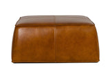 VIG Furniture Divani Casa April -  Modern Camel Leather Square Ottoman VGKKKFD1000-CML-3
