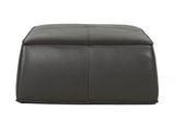 VIG Furniture Divani Casa April - Modern Dark Grey Leather Square Ottoman VGKKKFD1000-DKGRY-3
