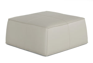 VIG Furniture Divani Casa April - Modern Light Grey Leather Square Ottoman VGKKKFD1000-GRY-3