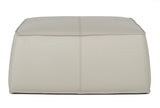 VIG Furniture Divani Casa April - Modern Light Grey Leather Square Ottoman VGKKKFD1000-GRY-3