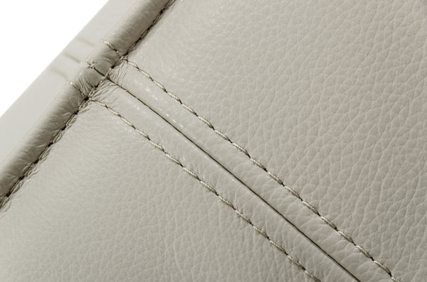 VIG Furniture Divani Casa April - Modern Light Grey Leather Square Ottoman VGKKKFD1000-GRY-3