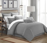 Brenton Grey Queen 9pc Comforter Set