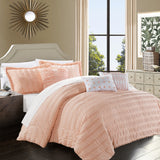 Hadassah Coral Queen 6pc Comforter Set