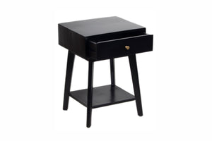 Porter Designs Capri Solid Wood Modern Nightstand Black 04-108-04-6841