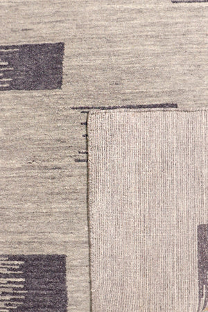 Pasargad Gramercy Collection Hand-Loomed Silk & Wool Charcoal Area Rug AR-03 5X8-PASARGAD