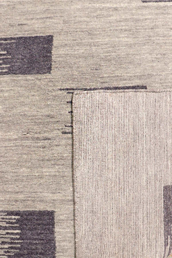 Pasargad Gramercy Collection Hand-Loomed Silk & Wool Charcoal Area Rug AR-03 5X8-PASARGAD