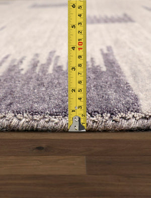 Pasargad Gramercy Collection Hand-Loomed Silk & Wool Charcoal Area Rug AR-03 5X8-PASARGAD