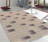 Pasargad Gramercy Collection Hand-Loomed Silk & Wool Charcoal Area Rug AR-03 5X8-PASARGAD