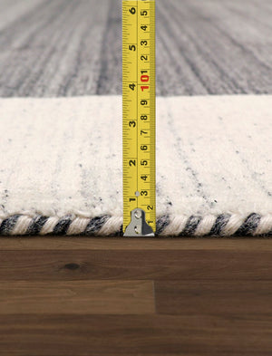 Pasargad Gramercy Collection Hand-Loomed Silk & Wool Charcoal Area Rug ar-05 9x12-PASARGAD