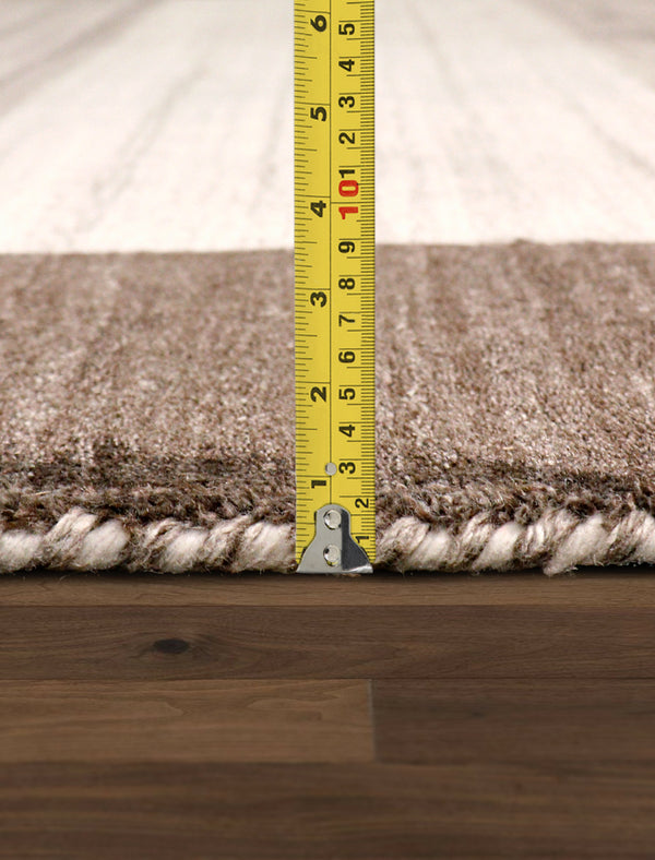 Pasargad Gramercy Collection Hand-Loomed Silk & Wool Charcoal Area Rug AR-06 5X8-PASARGAD