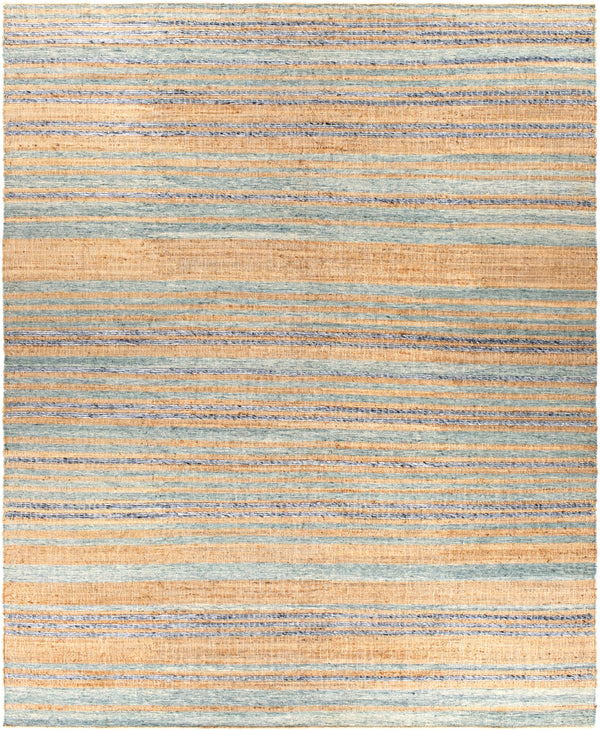 Arielle ARE-2303 Modern Wool, Jute Rug ARE2303-810 Wheat, Camel, Navy, Medium Gray, Mint, Sage, White 55% Wool, 45% Jute 8' x 10'