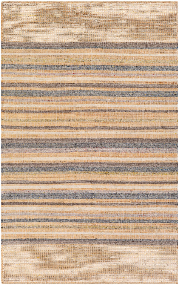 Arielle ARE-2304 Modern Wool, Jute Rug ARE2304-58 Wheat, Beige, Navy, Medium Gray, Mauve, Dark Purple, Lime, Charcoal, Khaki, Olive, Lilac, Camel 55% Wool, 45% Jute 5' x 8'