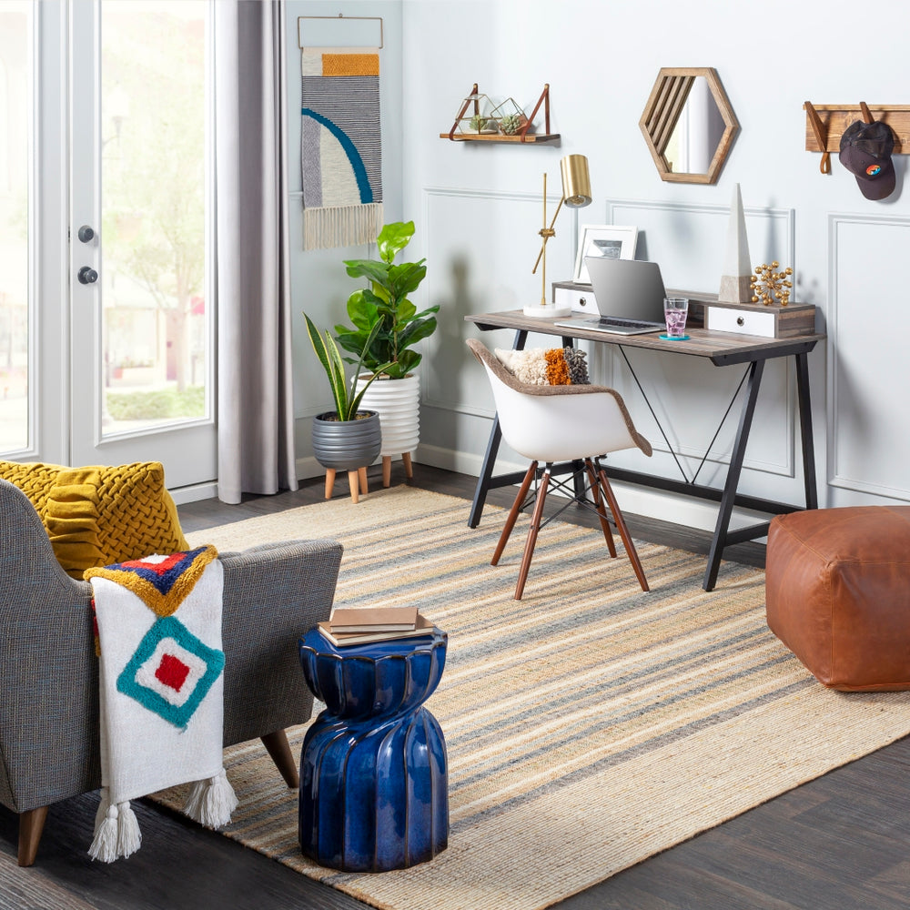 Arielle ARE-2304 Modern Wool, Jute Rug ARE2304-58 Wheat, Beige, Navy, Medium Gray, Mauve, Dark Purple, Lime, Charcoal, Khaki, Olive, Lilac, Camel 55% Wool, 45% Jute 5' x 8'