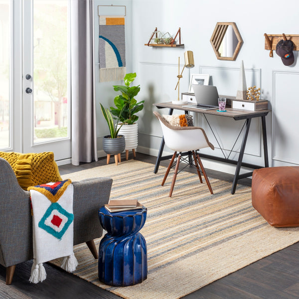 Arielle ARE-2304 Modern Wool, Jute Rug ARE2304-810 Wheat, Beige, Navy, Medium Gray, Mauve, Dark Purple, Lime, Charcoal, Khaki, Olive, Lilac, Camel 55% Wool, 45% Jute 8' x 10'