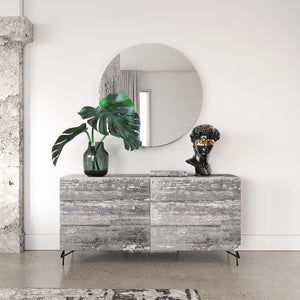 VIG Furniture Nova Domus Aria - Italian Modern Multi Grey with texture Round Mirror VGAC-ARIA-M