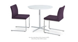 Aria Flat Set: Two Aria Flat Wool and One Diana Dining Table