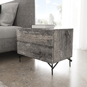 VIG Furniture Nova Domus Aria - Italian Modern Multi Grey with texture Nightstand VGAC-ARIA-NS