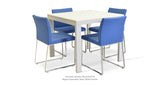 Aria Sled Set: Four Aria Sled Wool and One Naigara Extendable Table