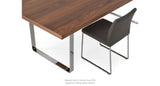 Aria Sled Set: One Aria Nubuck Fabric and One Bosphorus Snall Dining Table