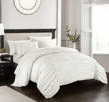 Kaiah White King 3pc Comforter Set