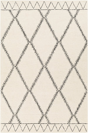 Arsenal ARL-2302 Modern Wool Rug ARL2302-912 Cream, Black 100% Wool 9' x 12'