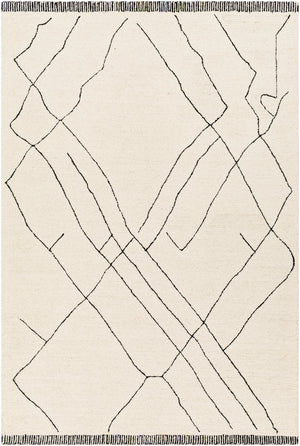 Arsenal ARL-2304 Modern Wool Rug ARL2304-912 Cream, Black 100% Wool 9' x 12'