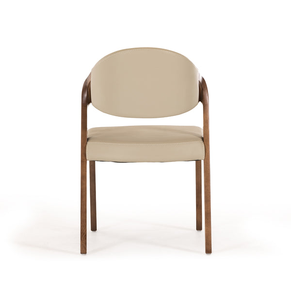VIG Furniture Modrest Arlo Mid-Century Beige & Walnut Dining Chair (Set of 2) VGCSCH-1488-GRY