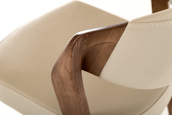 VIG Furniture Modrest Arlo Mid-Century Beige & Walnut Dining Chair (Set of 2) VGCSCH-1488-GRY