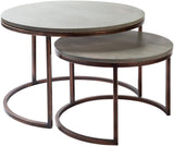Aaron ARN-001 Modern Wood, Metal Nesting Table Set
