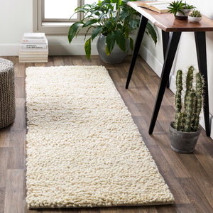 Aros AROS-2 Modern Wool - Felted Rug AROS2-410 Cream 100% Wool - Felted 4' x 10'