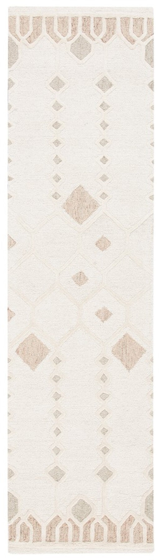 Artistry 501 Hand Tufted 85% Wool, 15% Cotton Bohemian Rug Ivory / Sage 85% Wool, 15% Cotton ARR501A-6
