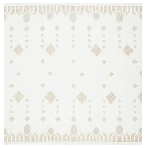Artistry 501 Hand Tufted 85% Wool, 15% Cotton Bohemian Rug Ivory / Sage 85% Wool, 15% Cotton ARR501A-6