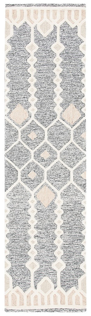 Artistry 501 Hand Tufted 85% Wool, 15% Cotton Bohemian Rug Ivory / Black 85% Wool, 15% Cotton ARR501Z-6