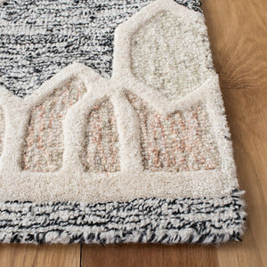 Artistry 501 Hand Tufted 85% Wool, 15% Cotton Bohemian Rug Ivory / Black 85% Wool, 15% Cotton ARR501Z-6