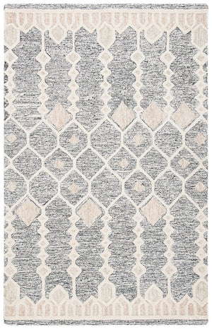 Artistry 501 Hand Tufted 85% Wool, 15% Cotton Bohemian Rug Ivory / Black 85% Wool, 15% Cotton ARR501Z-6