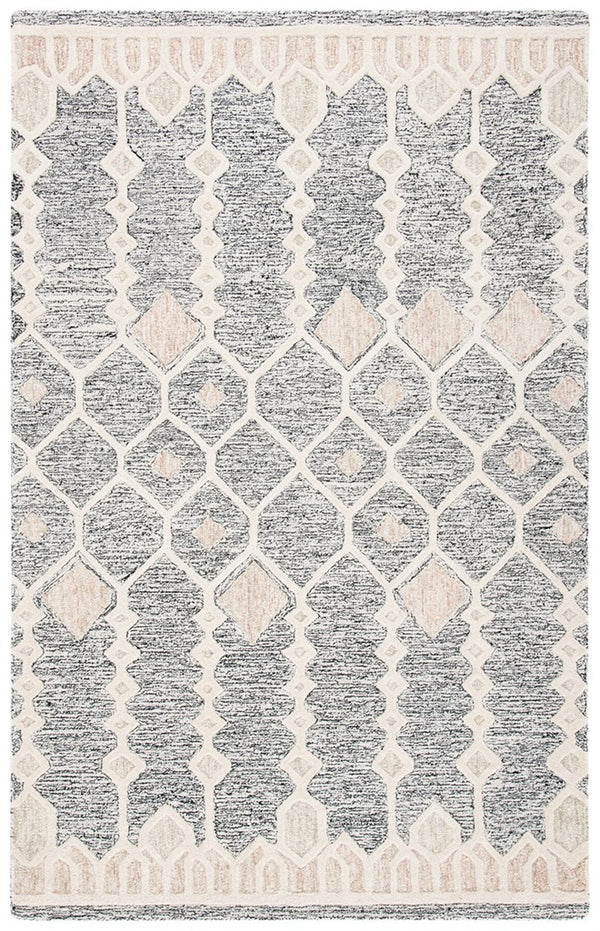 Artistry 501 Hand Tufted 85% Wool, 15% Cotton Bohemian Rug Ivory / Black 85% Wool, 15% Cotton ARR501Z-6