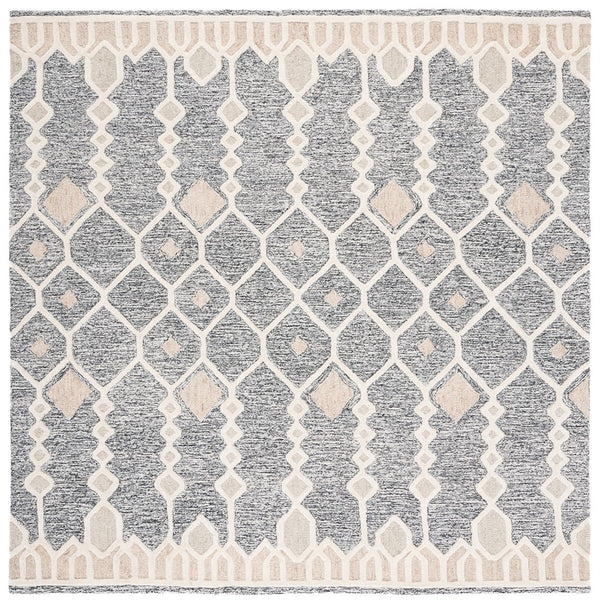 Artistry 501 Hand Tufted 85% Wool, 15% Cotton Bohemian Rug Ivory / Black 85% Wool, 15% Cotton ARR501Z-6