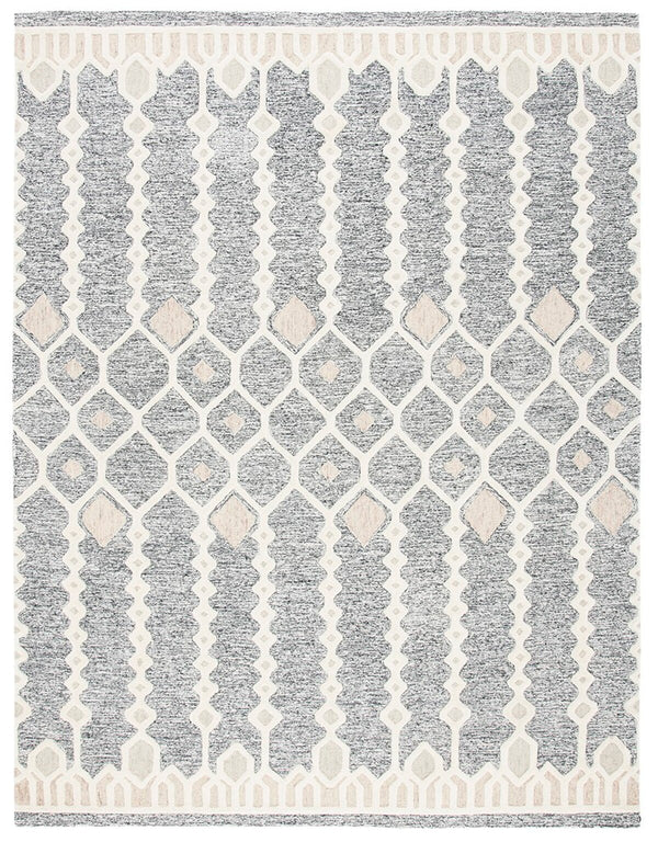 Artistry 501 Hand Tufted 85% Wool, 15% Cotton Bohemian Rug Ivory / Black 85% Wool, 15% Cotton ARR501Z-6