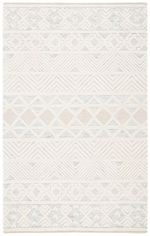 Artistry 503 Hand Tufted 85% Wool, 15% Cotton Bohemian Rug Ivory / Light Grey 85% Wool, 15% Cotton ARR503A-6