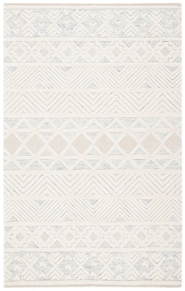 Artistry 503 Hand Tufted 85% Wool, 15% Cotton Bohemian Rug Ivory / Light Grey 85% Wool, 15% Cotton ARR503A-6